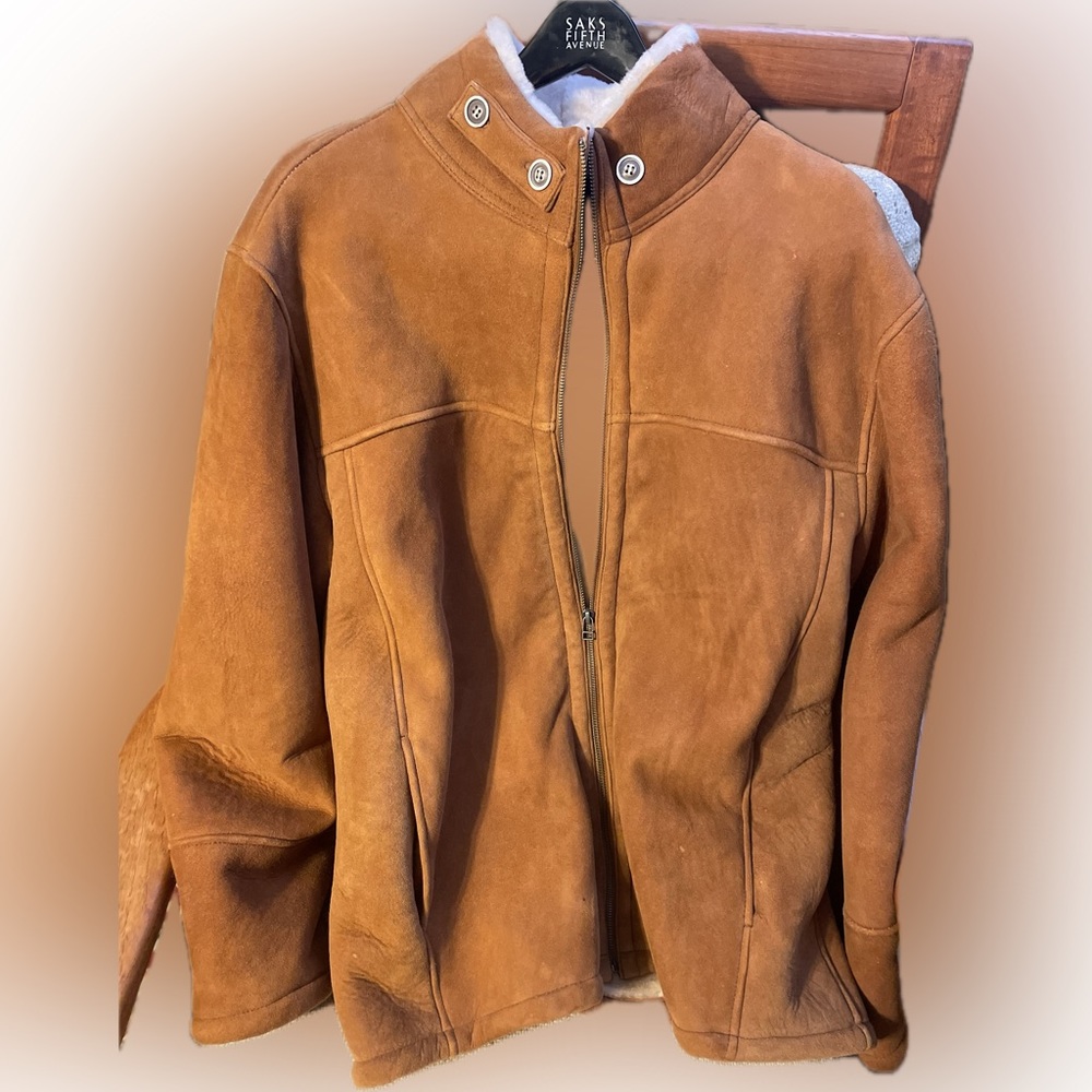 Turtleson men’s XL 100% shearling leather bomber